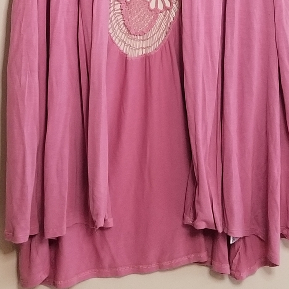 Sz 1x Pink Daisy Cut Cardigan - Picture 2 of 4